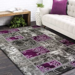 Kilimas pilkas/violetinis 200x300cm kaina ir informacija | Kilimai | pigu.lt