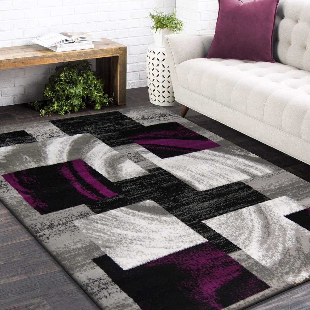 Kilimas pilkas/violetinis 200x300cm kaina ir informacija | Kilimai | pigu.lt