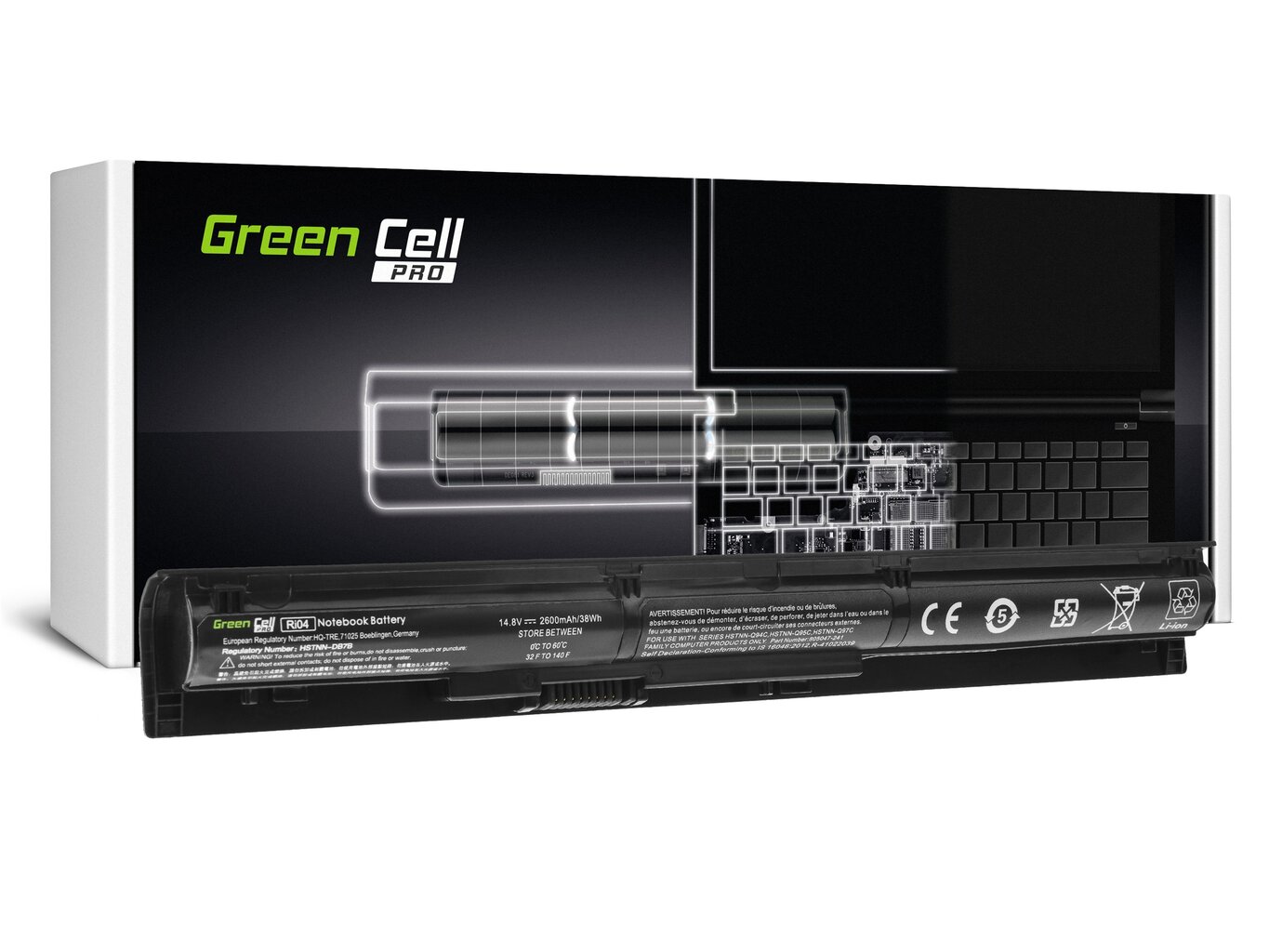 Green Cell Pro RI04805294-001 kaina ir informacija | Akumuliatoriai nešiojamiems kompiuteriams | pigu.lt