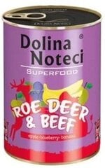 Dolina Noteci Premium SuperFood su stirniena ir jautiena, 6x400 g kaina ir informacija | Konservai šunims | pigu.lt