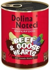 Dolina Noteci Premium SuperFood su jautiena ir žąsų širdelėmis, 6x800 g kaina ir informacija | Konservai šunims | pigu.lt