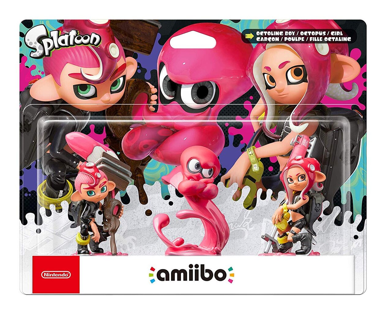 Nintendo Amiibo Octoling Girl Boy Octopus 3-in-1 Set kaina ir informacija | Žaidėjų atributika | pigu.lt