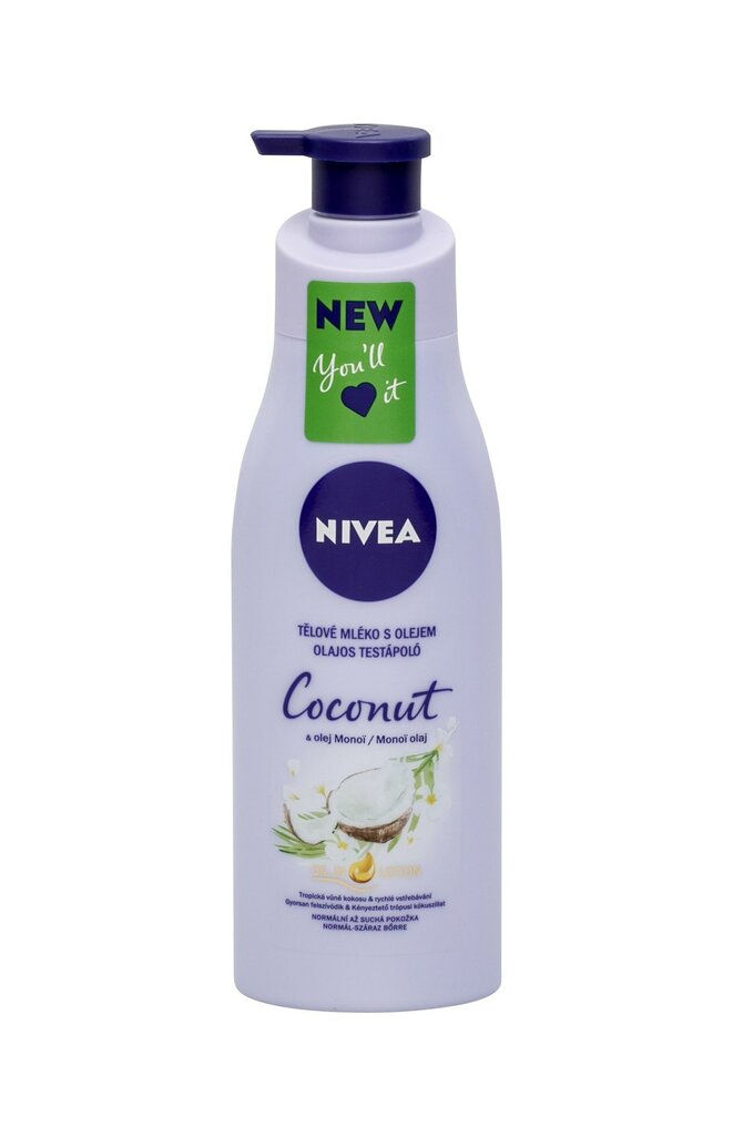 Drėkinamasis kūno losjonas Nivea Coconut & Monoi Oil 200 ml kaina ir informacija | Kūno kremai, losjonai | pigu.lt