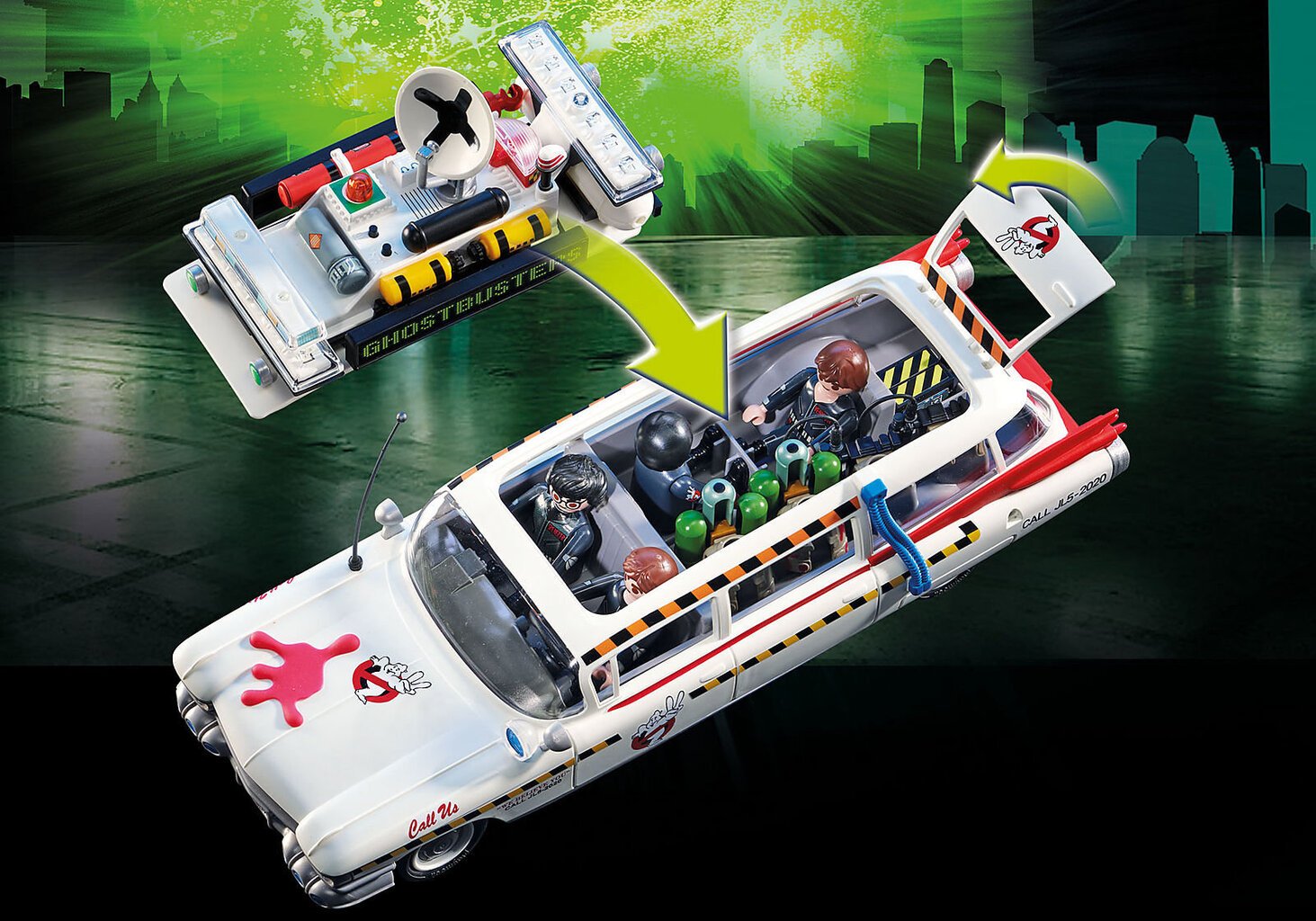 70170 PLAYMOBIL® Ghostbusters™ Ecto-1A vaiduoklių gaudimo mašina kaina ir informacija | Konstruktoriai ir kaladėlės | pigu.lt