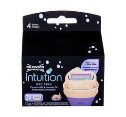 Лезвия для бритвы Wilkinson Sword Intuition Dry для женщин, 3 шт. цена и информация | Косметика и средства для бритья | pigu.lt