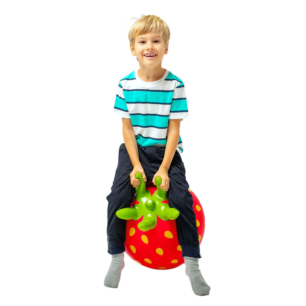Šokinėjimo kamuolys Jumpy Braškės, raudona GT69390 kaina ir informacija | Žaislai kūdikiams | pigu.lt