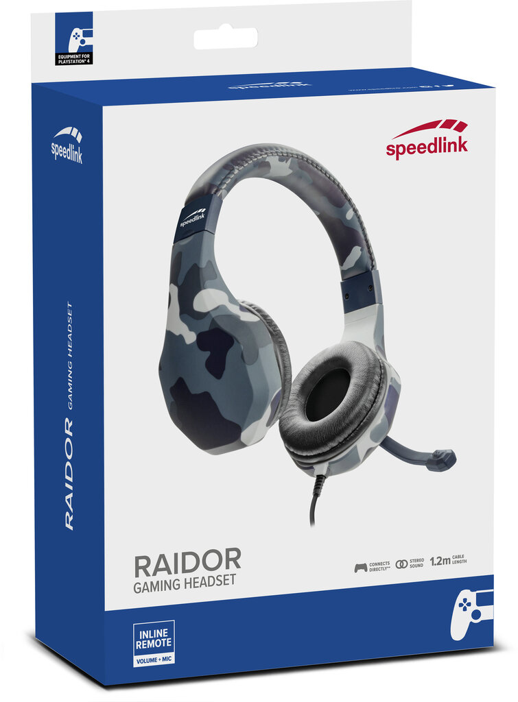 Speedlink headset Raidor PS4, black (SL-450303-BE) kaina ir informacija | Ausinės | pigu.lt