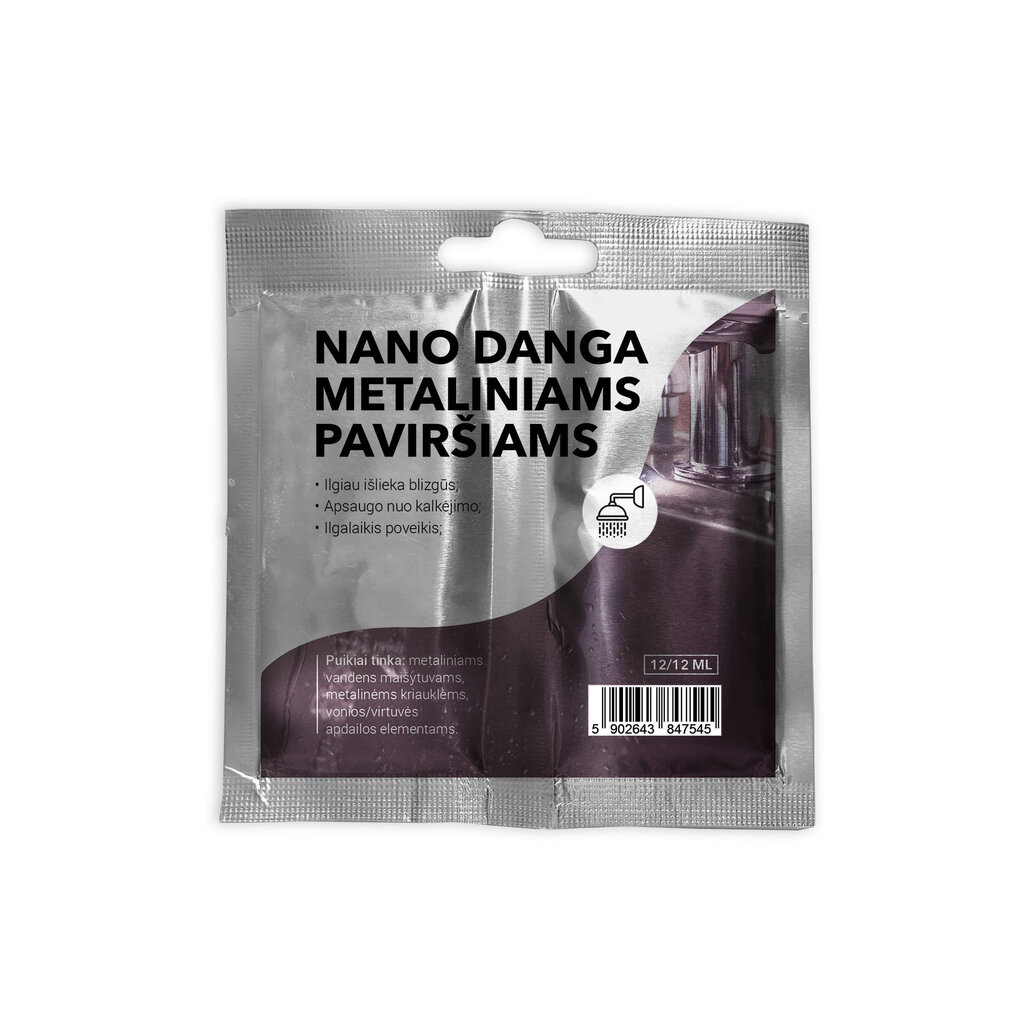 Nano danga metaliniams paviršiams (12/12 ml) kaina ir informacija | Valikliai | pigu.lt