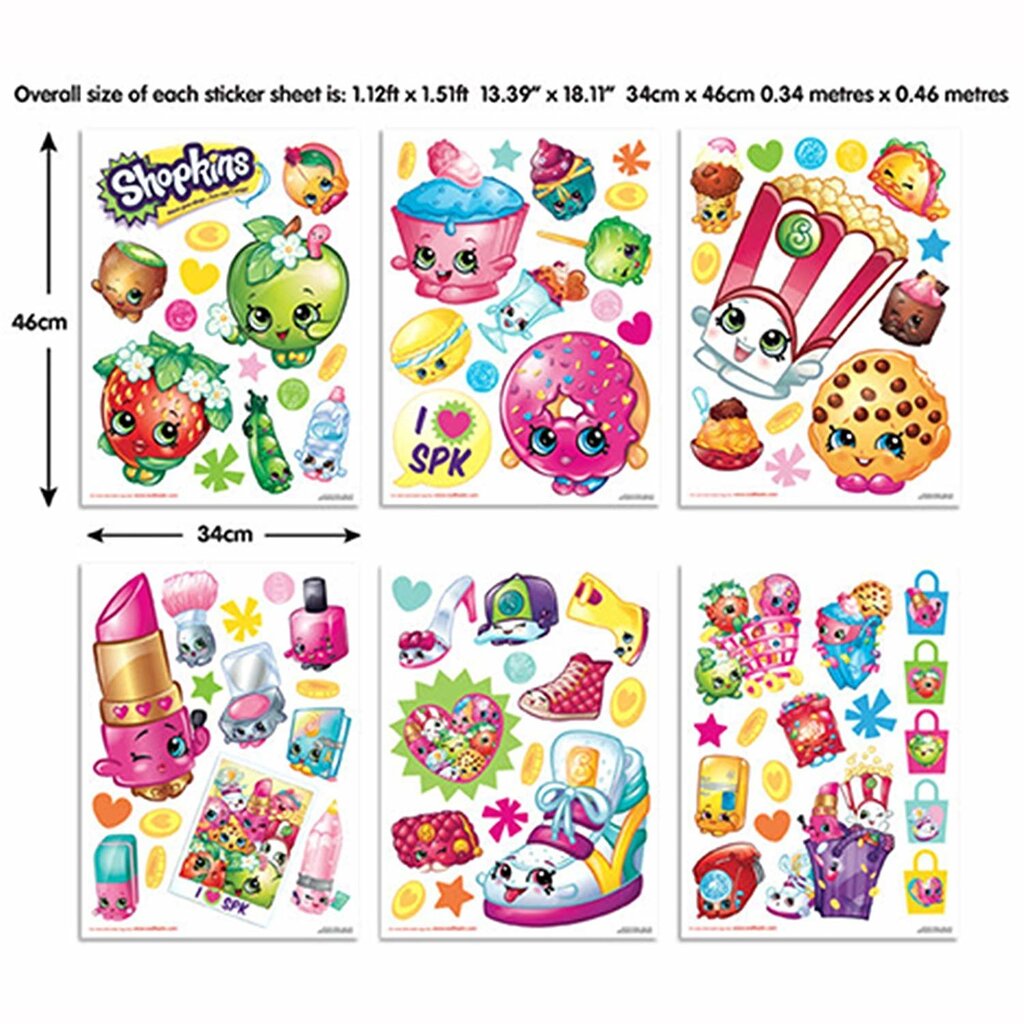 Lipdukai Shopkins kaina ir informacija | Interjero lipdukai | pigu.lt