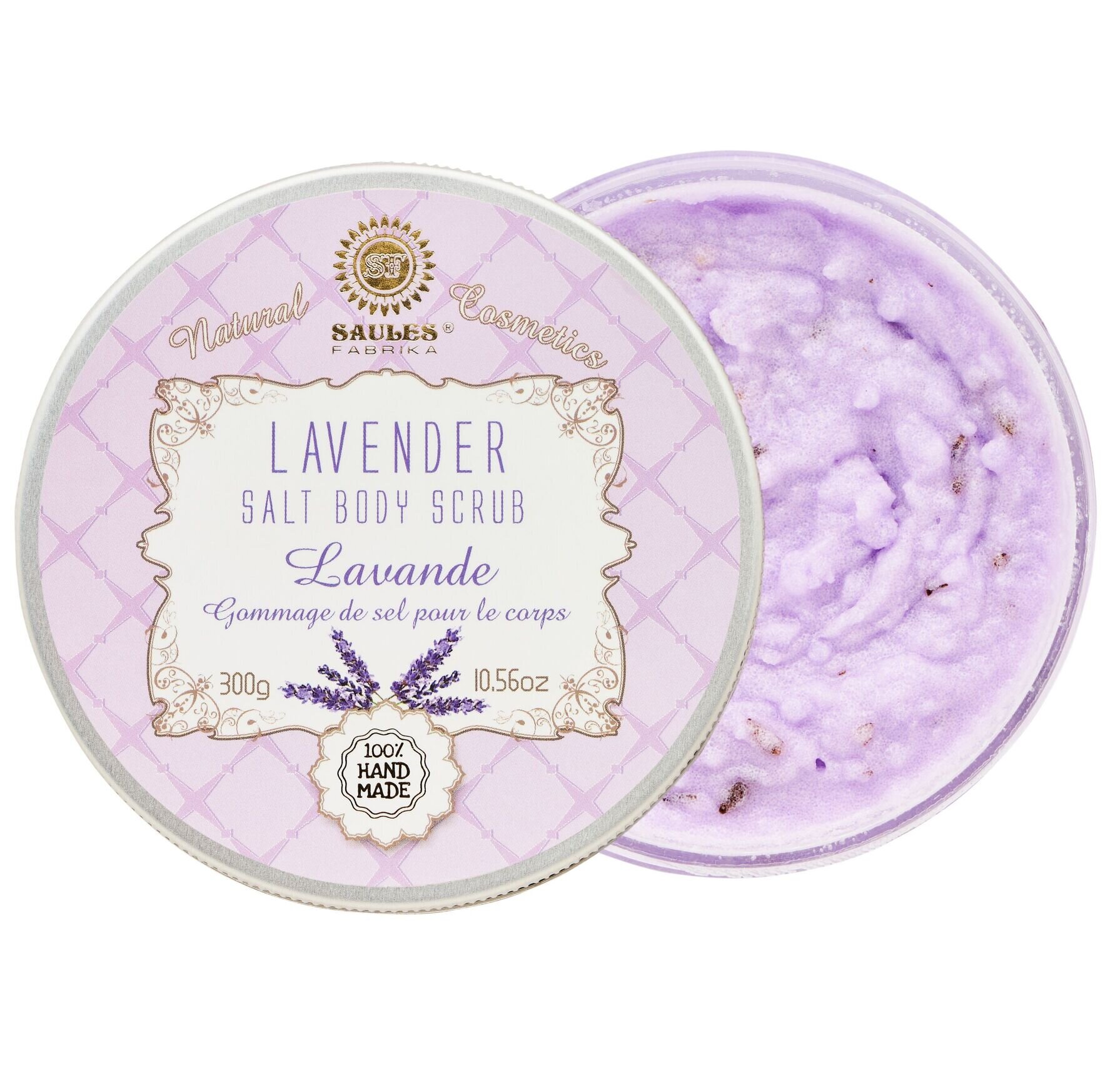 Druskos šveitiklis kūnui LAVENDER Saules Fabrika 300 g