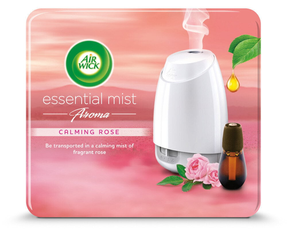 Automatinis namų kvapas Air Wick Essential Mist su raminamojo rožių aromato užpildu, 1 vnt. kaina ir informacija | Oro gaivikliai | pigu.lt
