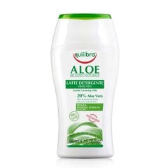 Valomasis ir drėkinamasis pienelis veidui Equilibra Aloe Gentle Cleansing Milk, 200 ml kaina ir informacija | Veido prausikliai, valikliai | pigu.lt