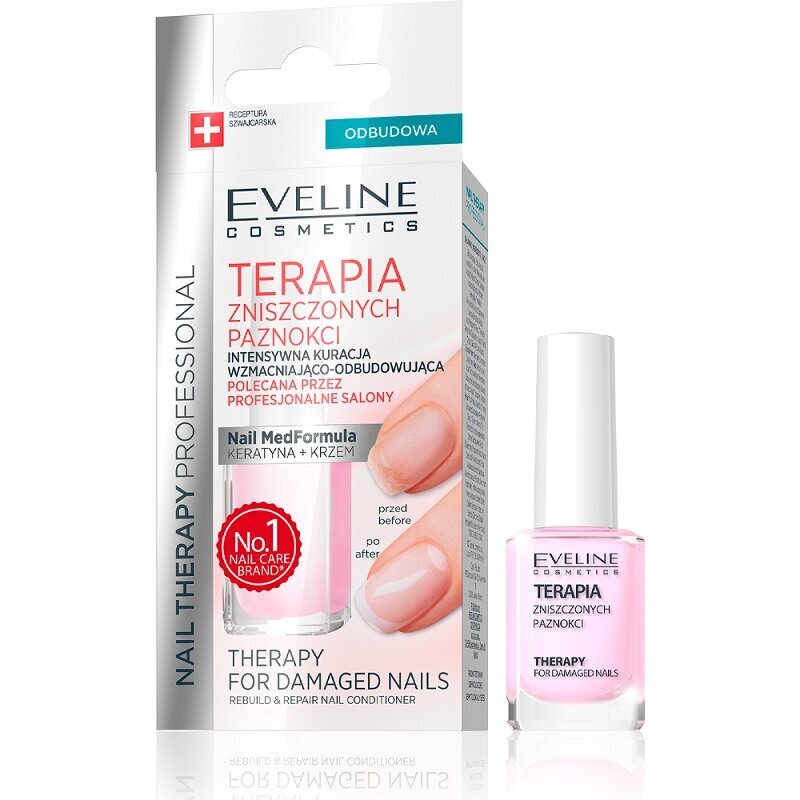 Daugiafunkcis nagų stipriklis Eveline Nail Therapy, 12ml цена и информация | Nagų lakai, stiprintojai | pigu.lt