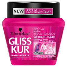 Маска для волос Schwarzkopf GLISS KUR Supreme Length 300 ml цена и информация | Средства для укрепления волос | pigu.lt