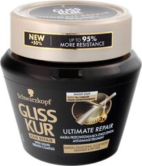 Защищающая от повреждений маска для волос Schwarzkopf GLISS KUR Ultimate Repair 300 ml цена и информация | Средства для укрепления волос | pigu.lt