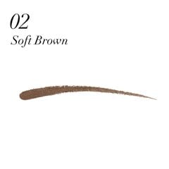 Automatinis antakių pieštukas su šepetėliu Max Factor Brow Slanted 1 g, 02 Soft Brown kaina ir informacija | Antakių dažai, pieštukai | pigu.lt