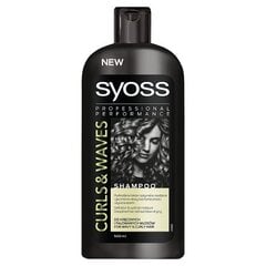 Шампунь Syoss Professional Rerformance, Curls & Waves, 500 мл цена и информация | Шампуни | pigu.lt