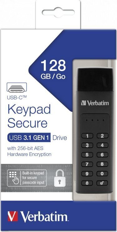 Verbatim Keypad Secure 32GB USB 3.1 kaina ir informacija | USB laikmenos | pigu.lt
