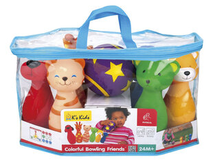 KSKIDS Игровой комплект "Разноцветный боулинг" цена и информация | Игрушки для малышей | pigu.lt