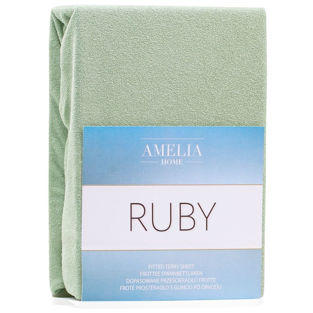 AmeliaHome frotinė paklodė su guma Ruby kaina ir informacija | Paklodės | pigu.lt