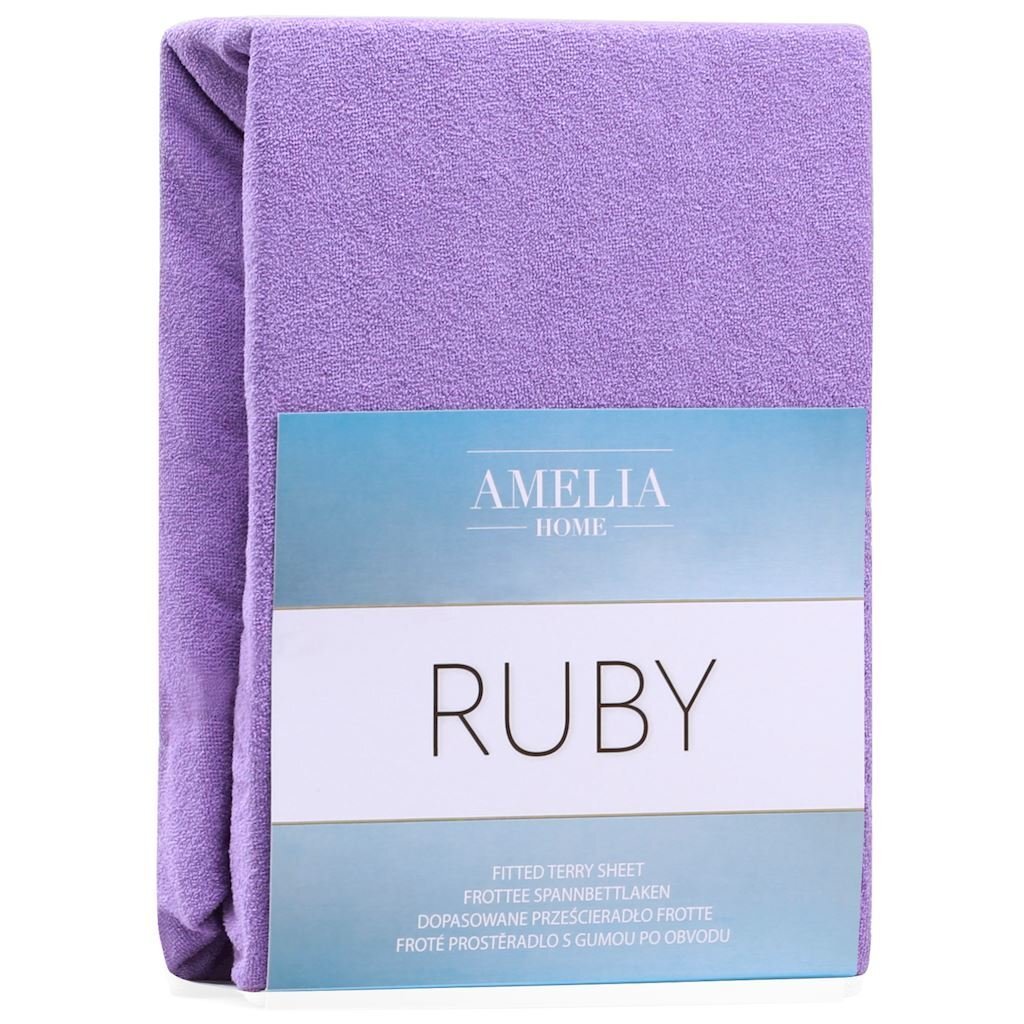 AmeliaHome frotinė paklodė su guma Ruby, 240x220 cm kaina ir informacija | Paklodės | pigu.lt