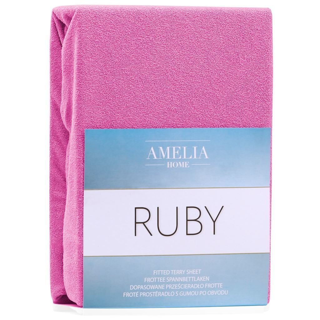 AmeliaHome frotinė paklodė su guma Ruby, 220x200 cm kaina ir informacija | Paklodės | pigu.lt