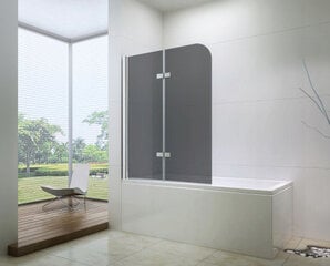 Стенка для ванной Mexen Felix II 80, 100 см, серая цена и информация | Аксессуары для ванн, душевых кабин | pigu.lt