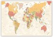 Kamštinis paveikslas - Švelnių spalvų žemėlapis [Kamštinis žemėlapis], 90x60 cm. цена и информация | Reprodukcijos, paveikslai | pigu.lt