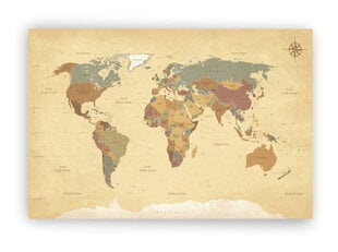 Kamštinis paveikslas - Senovinis žemėlapis [Kamštinis žemėlapis], 70x50 cm. kaina ir informacija | Reprodukcijos, paveikslai | pigu.lt