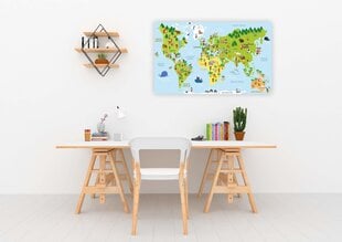 Kamštinis paveikslas - Žemėlapis vaiko kambariui [Kamštinis žemėlapis], 100x50 cm. kaina ir informacija | Reprodukcijos, paveikslai | pigu.lt