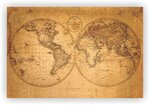 Kamštinis paveikslas - Senasis pasaulis [Kamštinis žemėlapis], 150x100 cm.