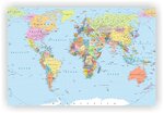 Kamštinis paveikslas pasaulio žemėlapis, 150x100 cm.