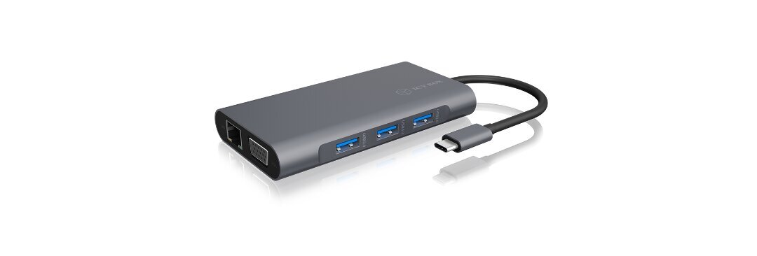 ICYBOX IB-DK4040-CPD kaina ir informacija | Adapteriai, USB šakotuvai | pigu.lt