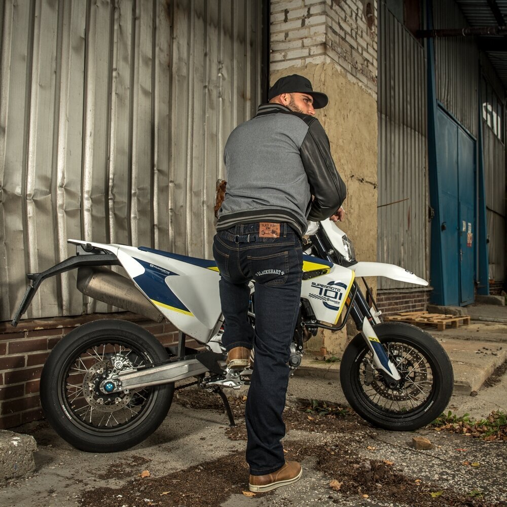 Moto džinsai vyrams W-TEC Resoluto, mėlyni цена и информация | Moto kelnės | pigu.lt