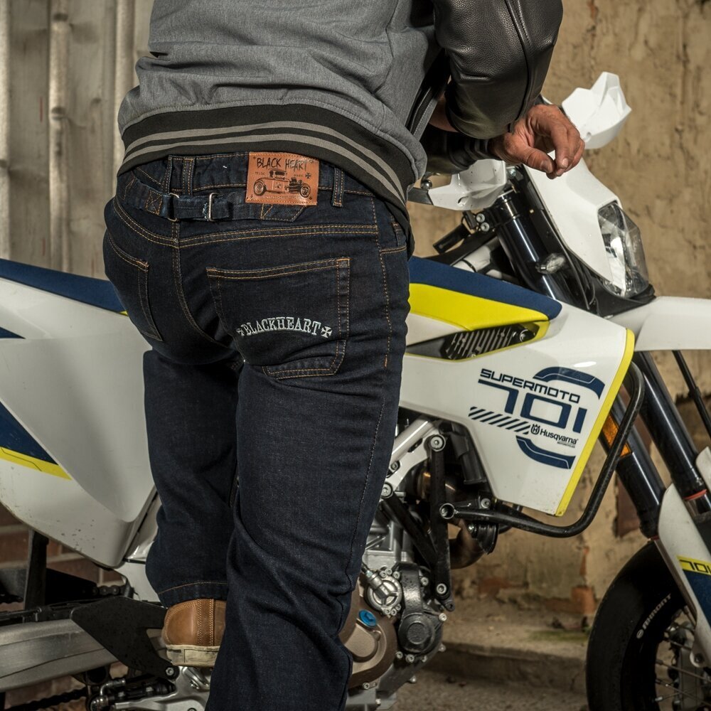 Moto džinsai vyrams W-TEC Resoluto, mėlyni kaina ir informacija | Moto kelnės | pigu.lt