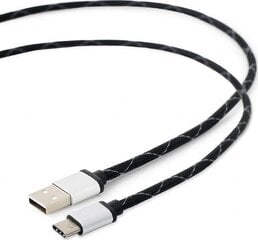 Кабель Gembird USB 2.0 AM-Type-C (AM/CM), 2,5 м, черный цена и информация | Кабели и провода | pigu.lt
