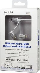 Logilink USB 2.0 cable, USB-A цена и информация | Кабели и провода | pigu.lt
