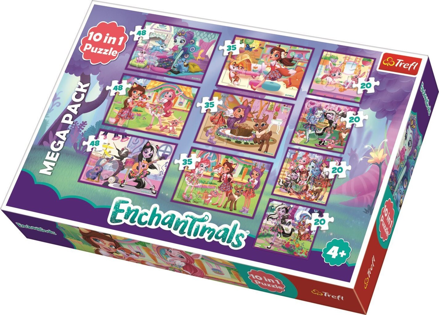 Dėlionių rinkinys Trefl Enchantimals 10 in1 kaina ir informacija | Dėlionės (puzzle) | pigu.lt