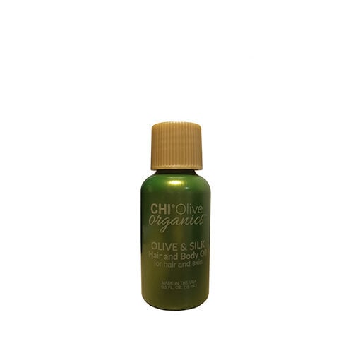 Aliejus plaukams ir kūnui CHI Olive Organics Olive & Silk 15 ml цена и информация | Priemonės plaukų stiprinimui | pigu.lt