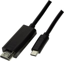 LogiLink UA0329 USB-C - HDMI, 1.8m kaina ir informacija | Laidai telefonams | pigu.lt
