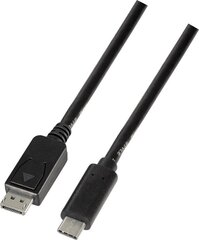 LogiLink UA0336 USB-C - DisplayPort 1.2, 3 m kaina ir informacija | Laidai telefonams | pigu.lt