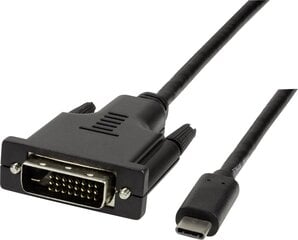 LogiLink UA0332 USB-C - DVI, 3 m kaina ir informacija | Laidai telefonams | pigu.lt
