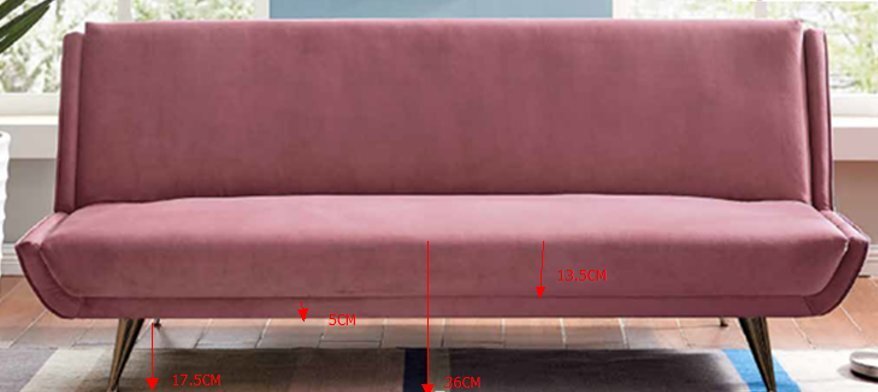 Sofa NORE Viola, rožinė kaina ir informacija | Sofos | pigu.lt