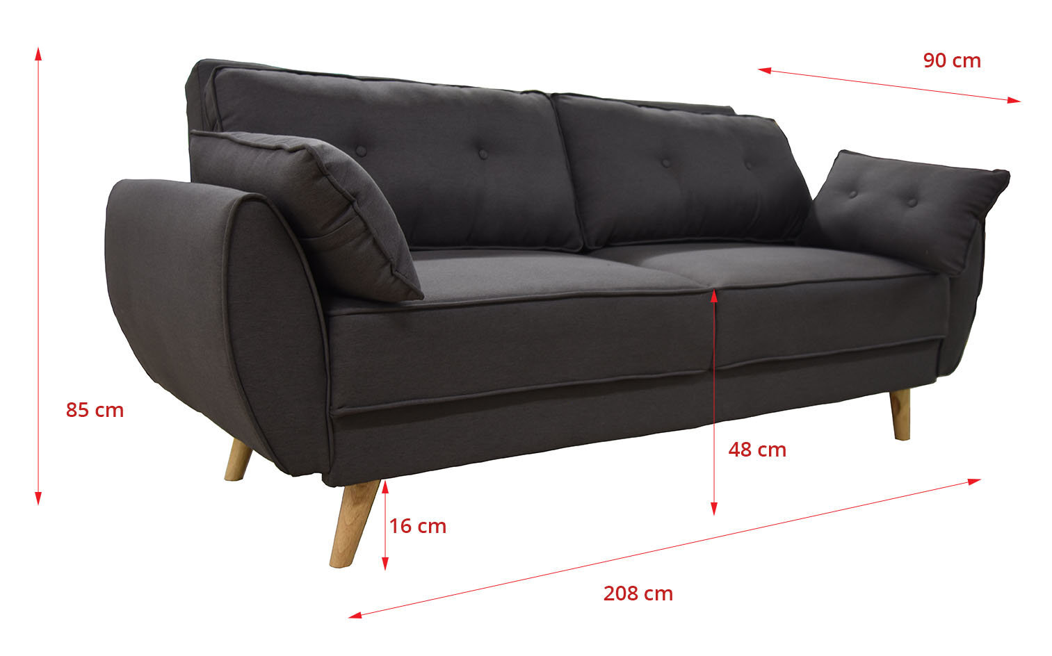 Sofa NORE Stuart, ruda kaina ir informacija | Sofos | pigu.lt