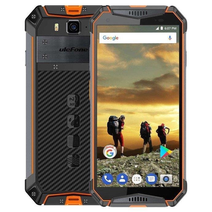 UleFone Armor 3, 64GB, Dual Sim Black/Orange kaina ir informacija | Mobilieji telefonai | pigu.lt