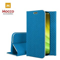 Mocco Carbon Leather Book Case For Samsung A205 Galaxy A20 / A305 Galaxy A30 Blue kaina ir informacija | Telefono dėklai | pigu.lt