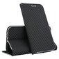 Mocco Carbon Leather Book Case For Samsung A405 Galaxy A40 Black kaina ir informacija | Telefono dėklai | pigu.lt