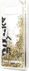 Karl Lagerfeld KLHCS10LROGO S10e G970 czarno-złoty|black & gold hard case Glitter цена и информация | Чехлы для телефонов | pigu.lt