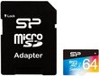 Silicon Power SP064GBSTXDU1V20SP kaina ir informacija | Atminties kortelės telefonams | pigu.lt