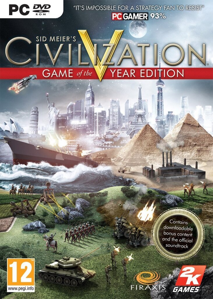 Sid Meier's Civilization V Game of the Year Edition PC цена и информация | Kompiuteriniai žaidimai | pigu.lt